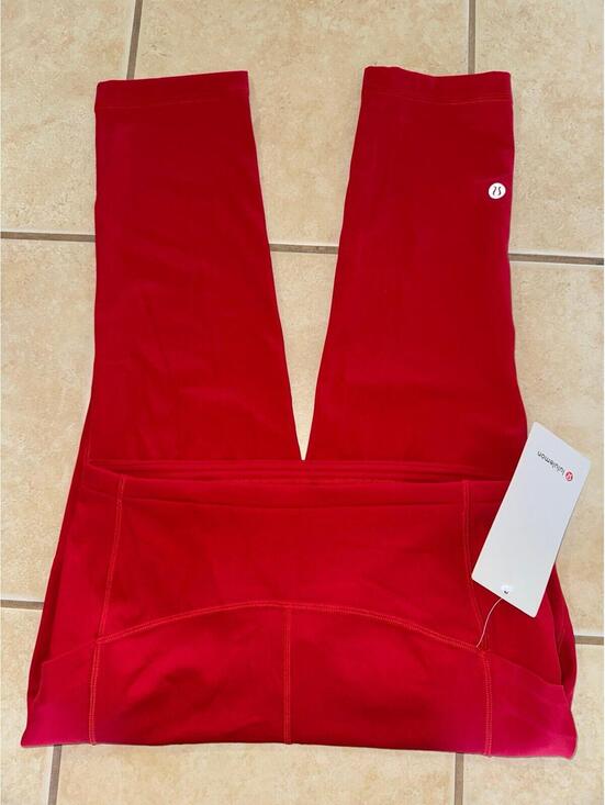 lululemon athletica Pants - Lululemon Swift Speed With Pockets High Rise 21” Dark Red Size 8 NWT